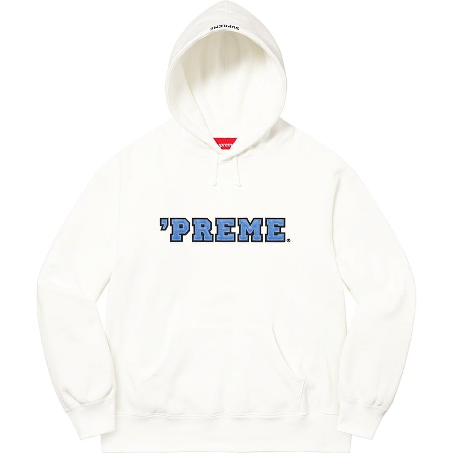 Details on Preme Hooded Sweatshirt White from fall winter
                                                    2022 (Price is $158)