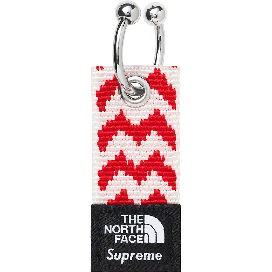 Details on Supreme The North Face Woven Keychain Red from fall winter
                                                    2022 (Price is $12)