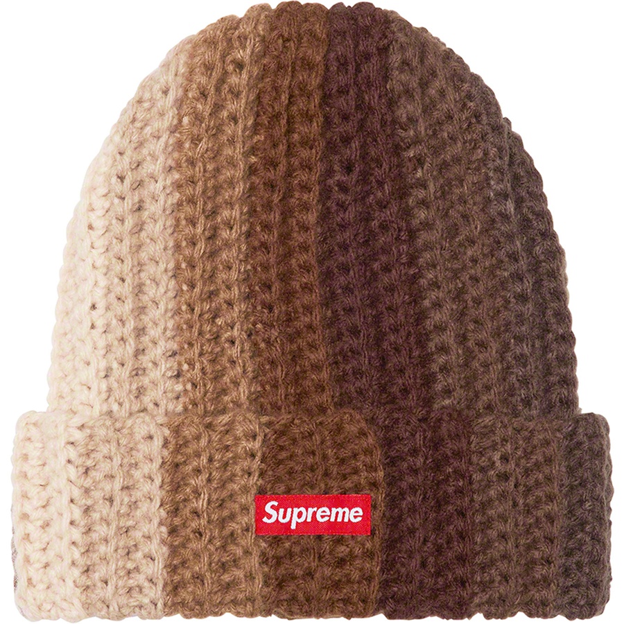 Details on Gradient Crochet Beanie Brown from fall winter
                                                    2022 (Price is $44)