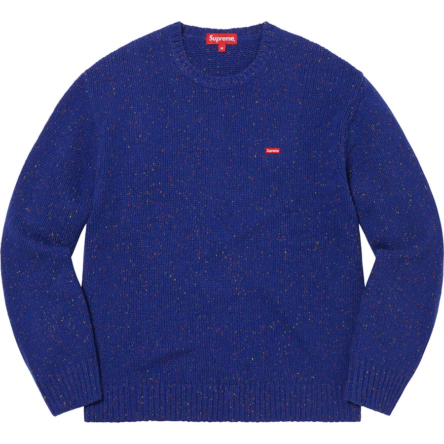 Details on Small Box Speckle Sweater Royal from fall winter
                                                    2022 (Price is $148)