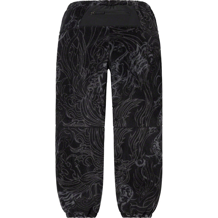 Details on Supreme The North Face Steep Tech Fleece Pant Black Dragon from fall winter
                                                    2022 (Price is $188)