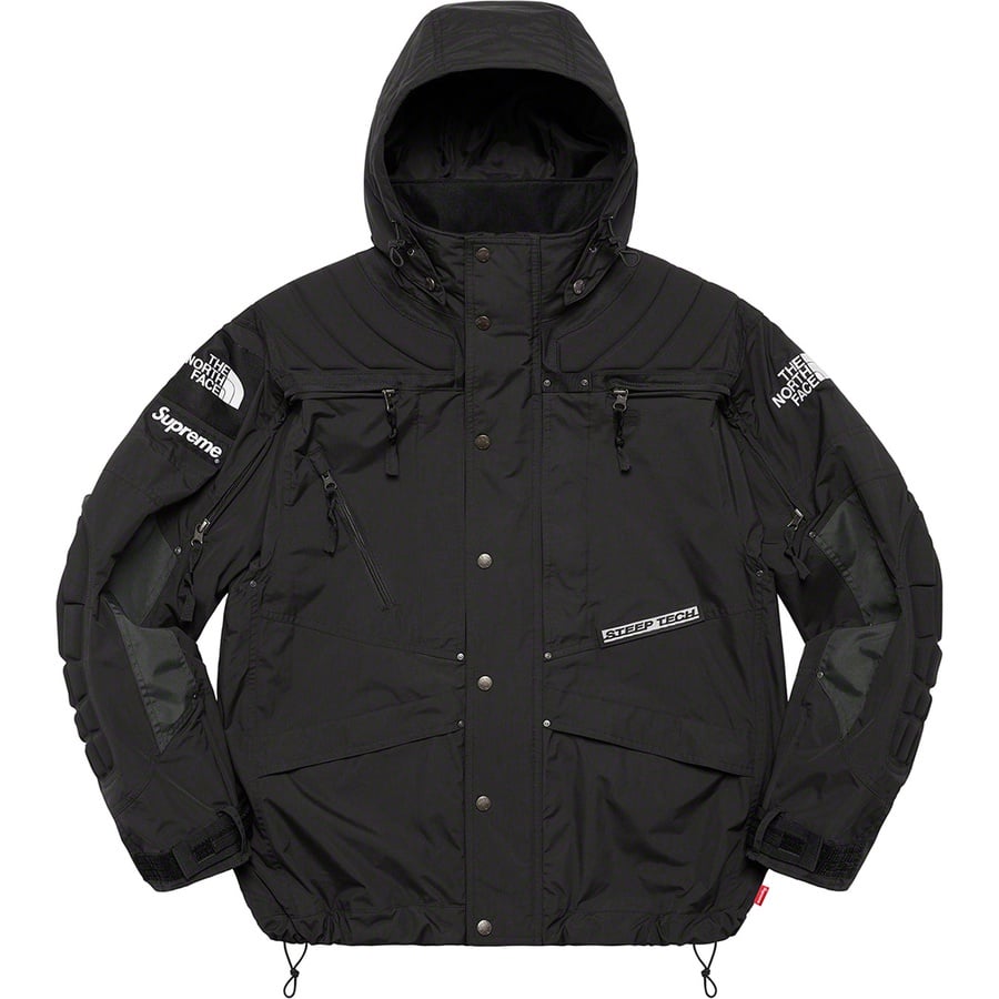 Details on Supreme The North Face Steep Tech Apogee Jacket Black from fall winter
                                                    2022 (Price is $398)