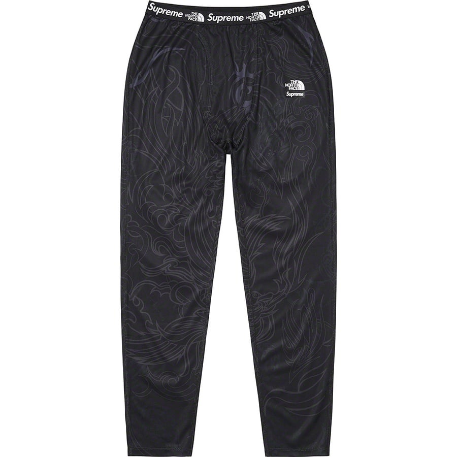 Details on Supreme The North Face Base Layer Pant Black Dragon from fall winter
                                                    2022 (Price is $88)