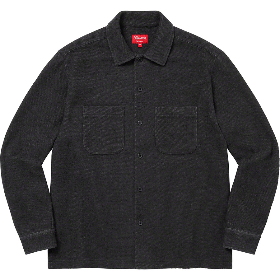 Supreme Brushed Flannel Twill Shirt (FW22) - Black - $138