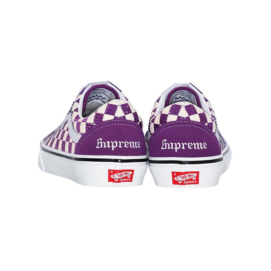 Details on Supreme Swarovski Vans Old Skool  from fall winter
                                                    2022 (Price is $298)