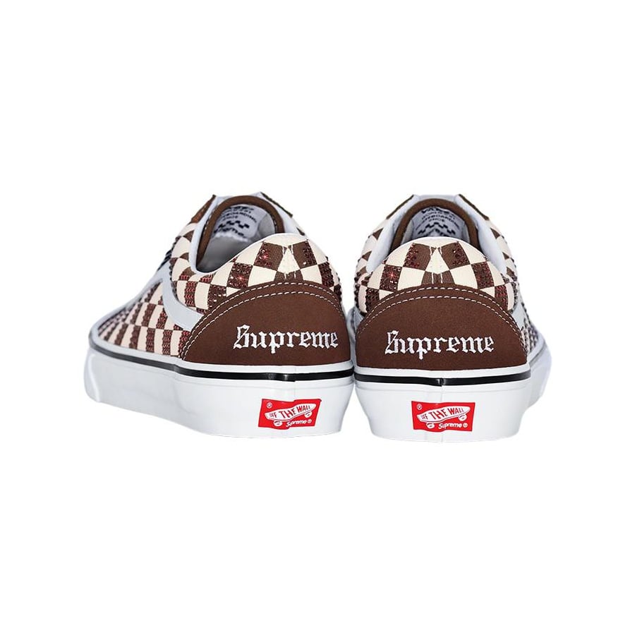 Details on Supreme Swarovski Vans Old Skool  from fall winter
                                                    2022 (Price is $298)