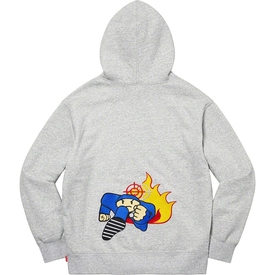 Details on Duck Down Records Hooded Sweatshirt Heather Grey from fall winter 2022 (Price is $178)
