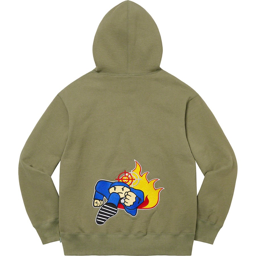 Details on Duck Down Records Hooded Sweatshirt Light Olive from fall winter
                                                    2022 (Price is $178)