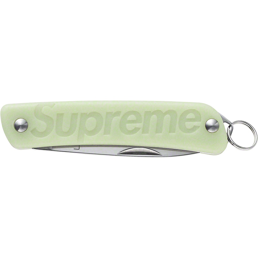 Details on Supreme Boker Glow-in-the-Dark Keychain Knife Glow-in-the-Dark from fall winter
                                                    2022 (Price is $52)