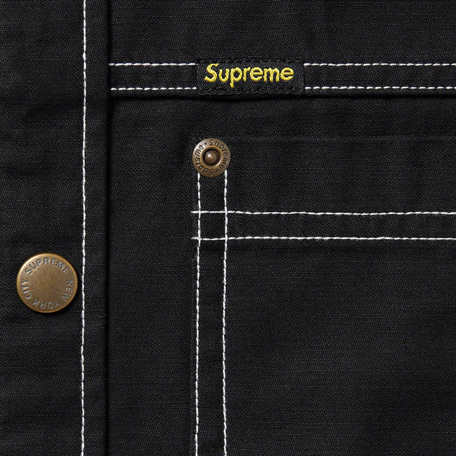 Details on Snap Work Shirt Black from fall winter 2022 (Price is $138)