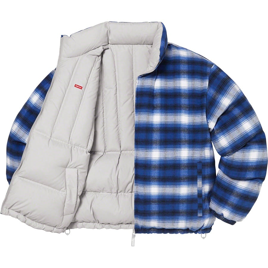 Details on Flannel Reversible Puffer Jacket Grey from fall winter 2022 (Price is $298)