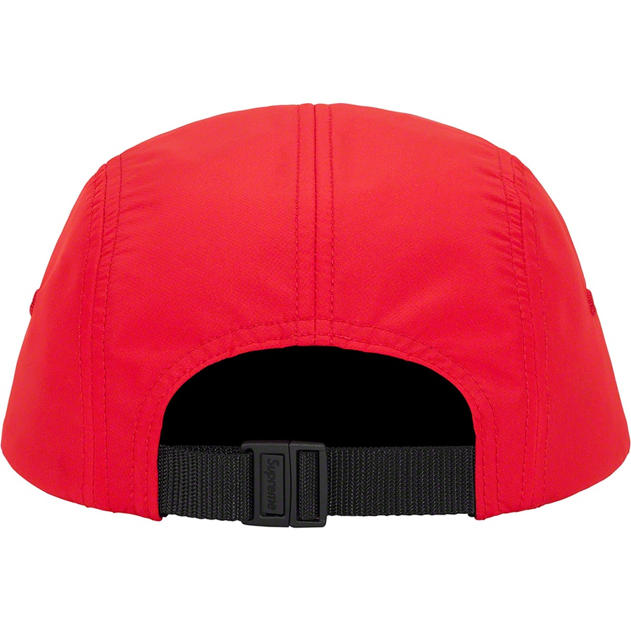 Details on Reflective Jacquard Logo Camp Cap Red from fall winter 2022 (Price is $58)