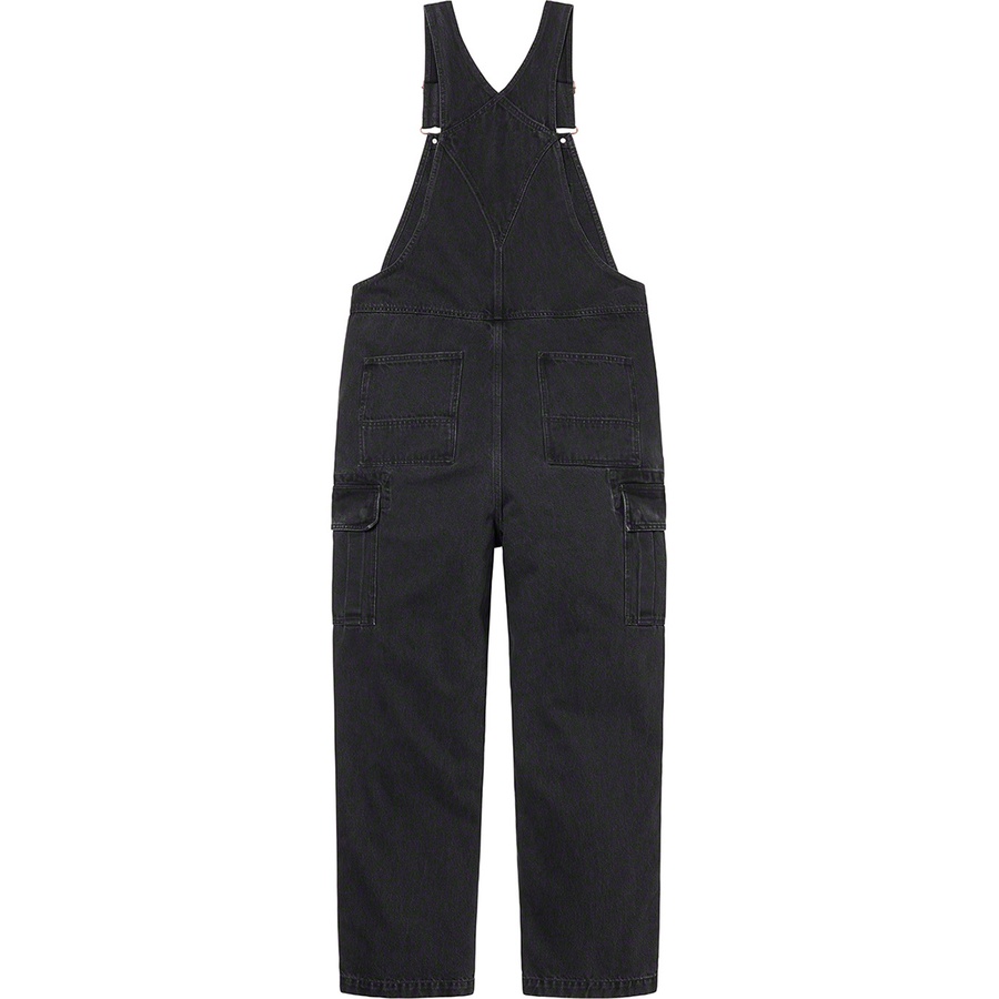 Details on Cargo Denim Overalls Black from fall winter 2022 (Price is $198)