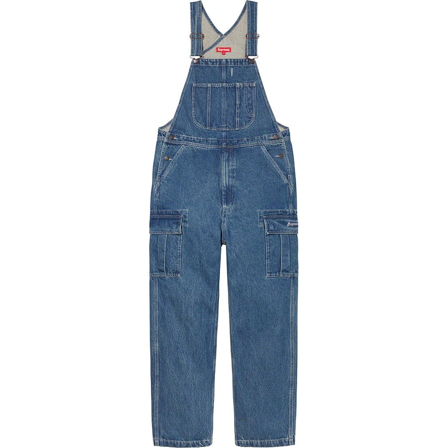 Details on Cargo Denim Overalls Washed Blue from fall winter
                                                    2022 (Price is $198)