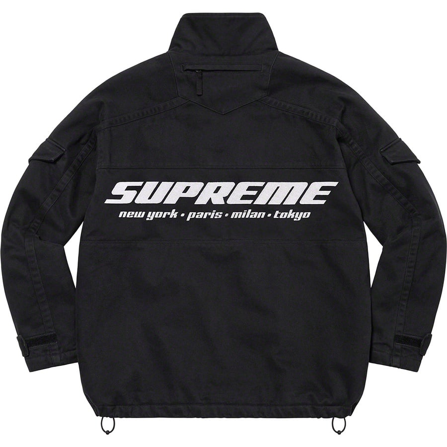 Supreme Brushed Twill Zip Jacket (FW22) - Black - $238