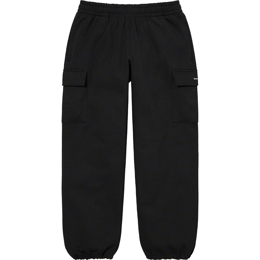 Details on Small Box Cargo Sweatpant Black from fall winter 2022 (Price is $158)