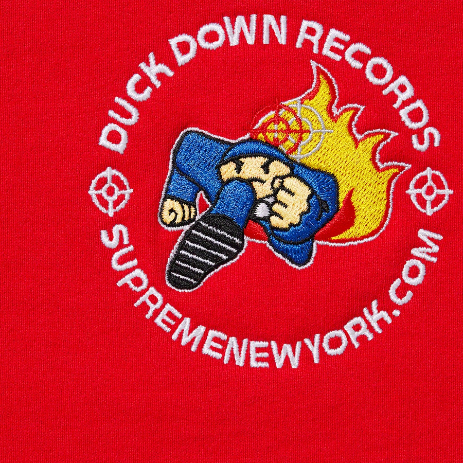 Details on Duck Down Records Hooded Sweatshirt Red from fall winter
                                                    2022 (Price is $178)
