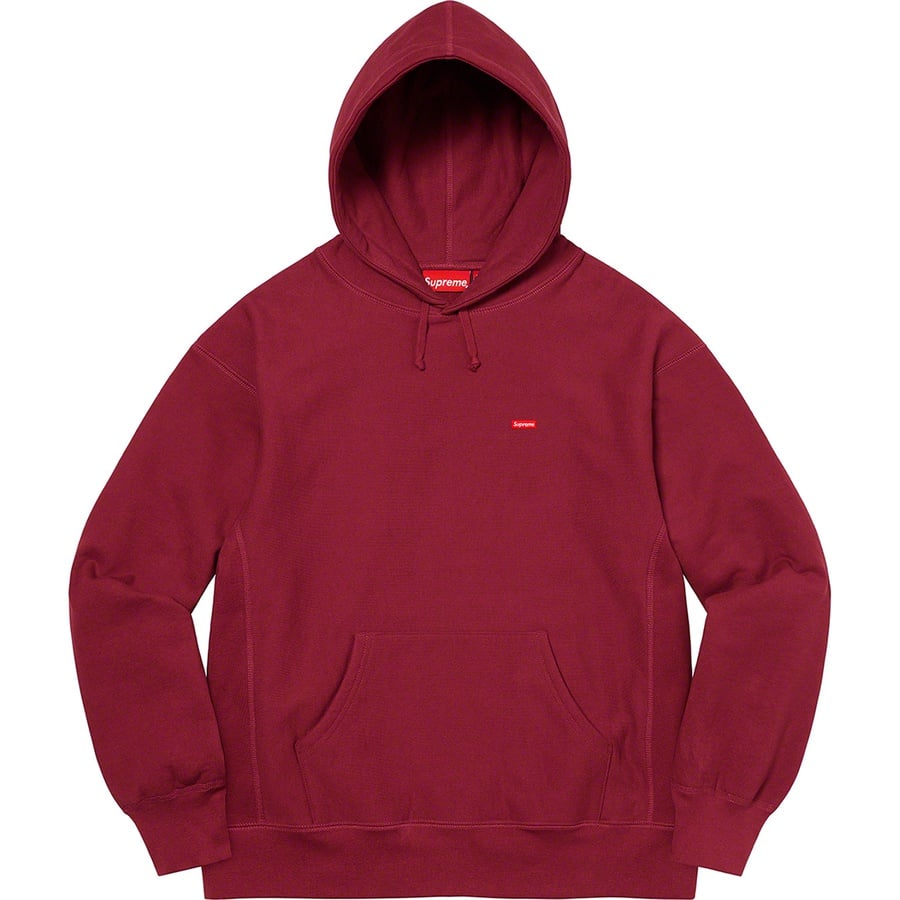 Details on Small Box Hooded Sweatshirt Cardinal from fall winter 2022 (Price is $148)