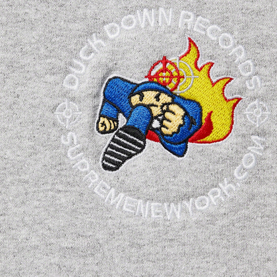 Details on Duck Down Records Hooded Sweatshirt Heather Grey from fall winter
                                                    2022 (Price is $178)