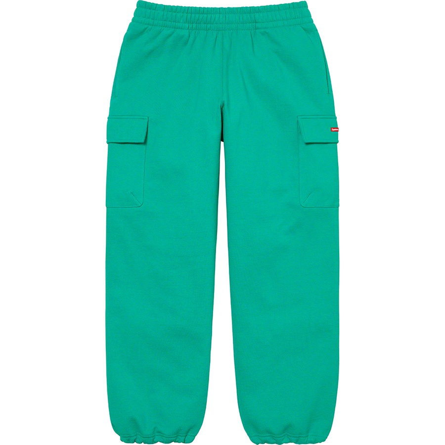 Details on Small Box Cargo Sweatpant Dark Aqua from fall winter 2022 (Price is $158)