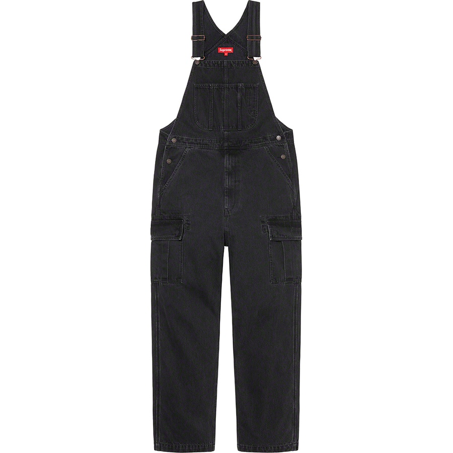 Details on Cargo Denim Overalls Black from fall winter 2022 (Price is $198)