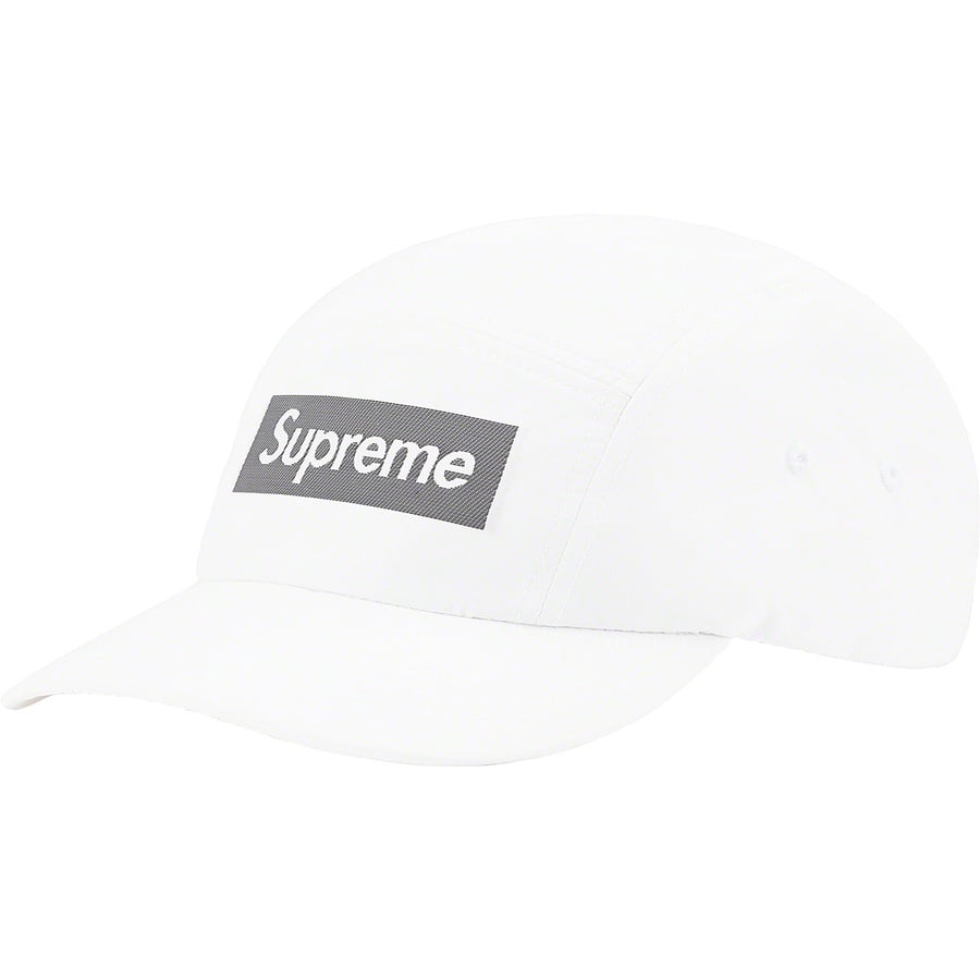 Details on Reflective Jacquard Logo Camp Cap White from fall winter
                                                    2022 (Price is $58)