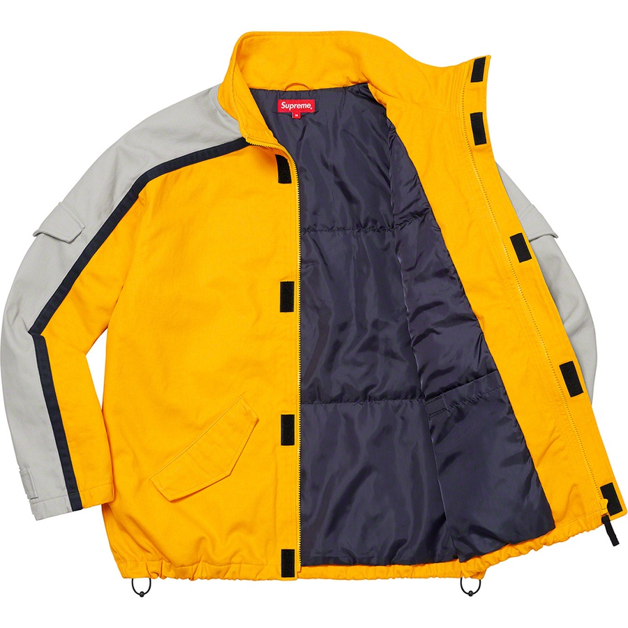 Details on Brushed Twill Zip Jacket Yellow from fall winter 2022 (Price is $238)