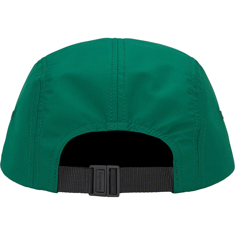 Details on Reflective Jacquard Logo Camp Cap Green from fall winter 2022 (Price is $58)