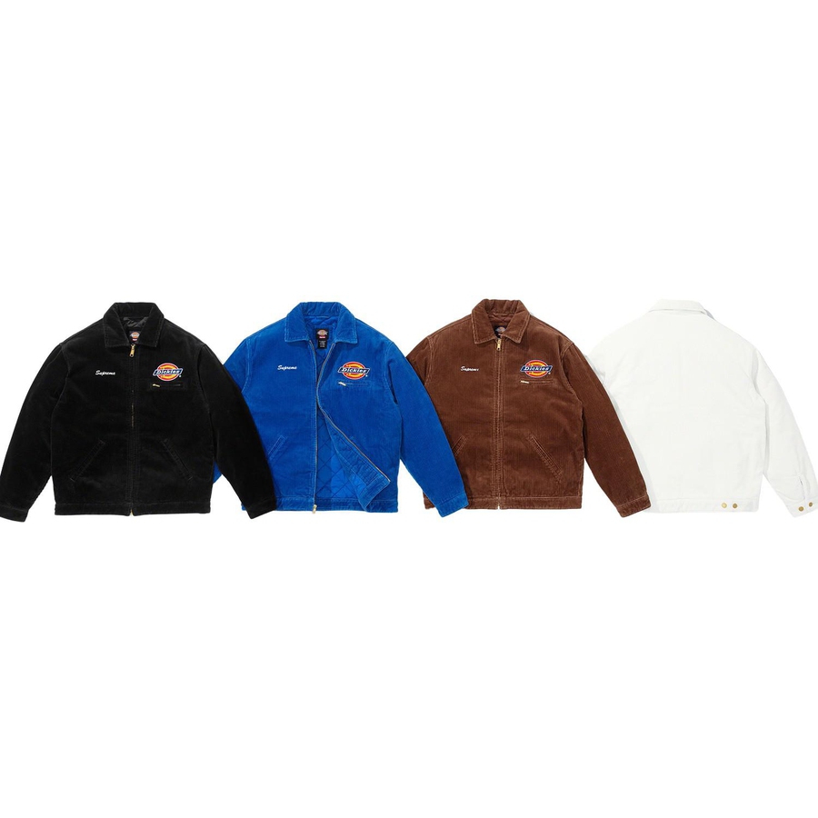 Details on Supreme Dickies Corduroy Work Jacket from fall winter
                                            2022 (Price is $168)