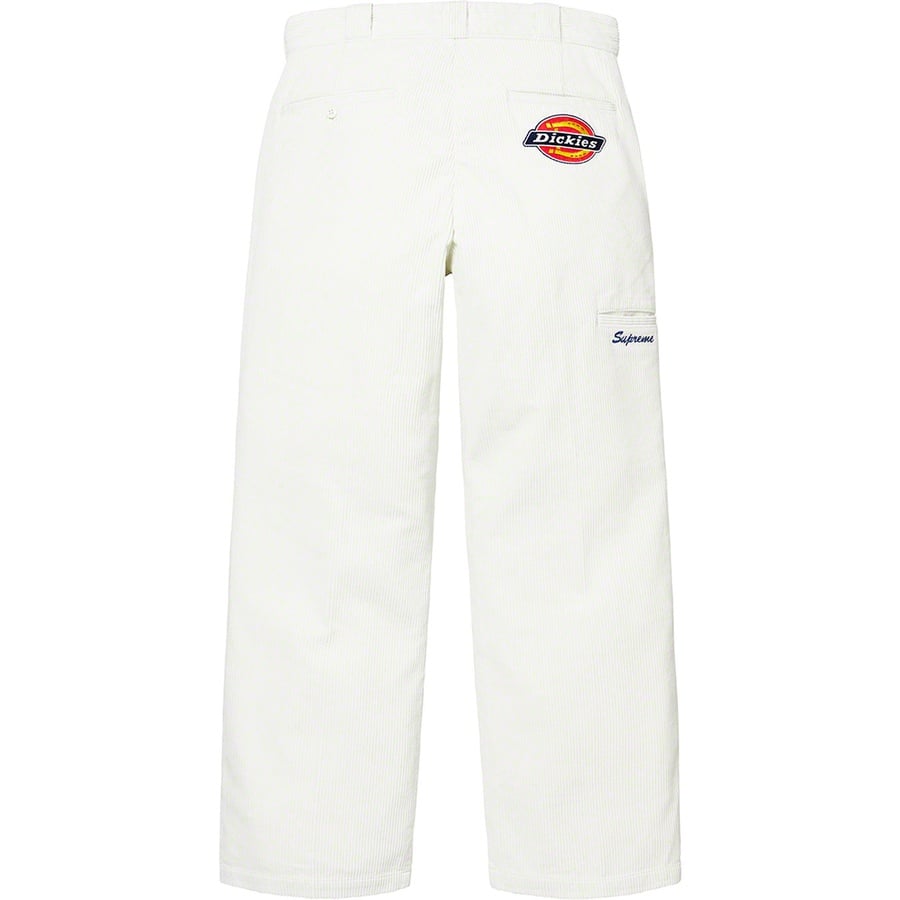 Details on Supreme Dickies Double Knee Corduroy Work Pant White from fall winter
                                                    2022 (Price is $138)