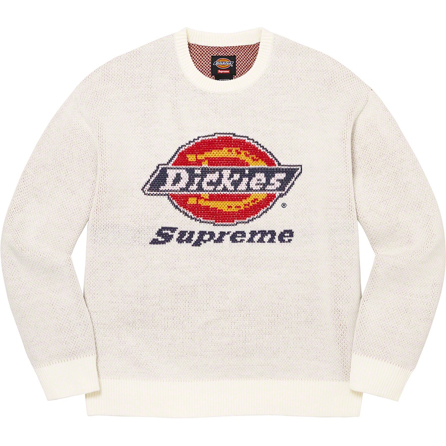Details on Supreme Dickies Sweater White from fall winter 2022 (Price is $148)