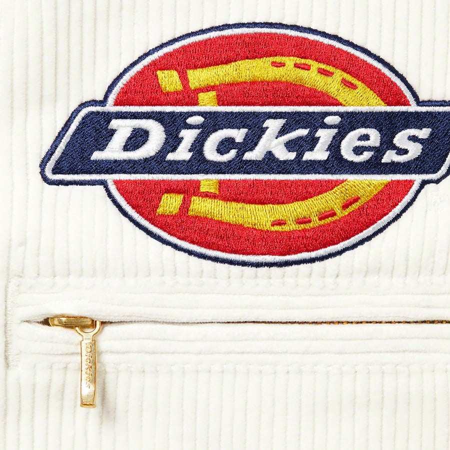 Details on Supreme Dickies Corduroy Work Jacket White from fall winter
                                                    2022 (Price is $168)