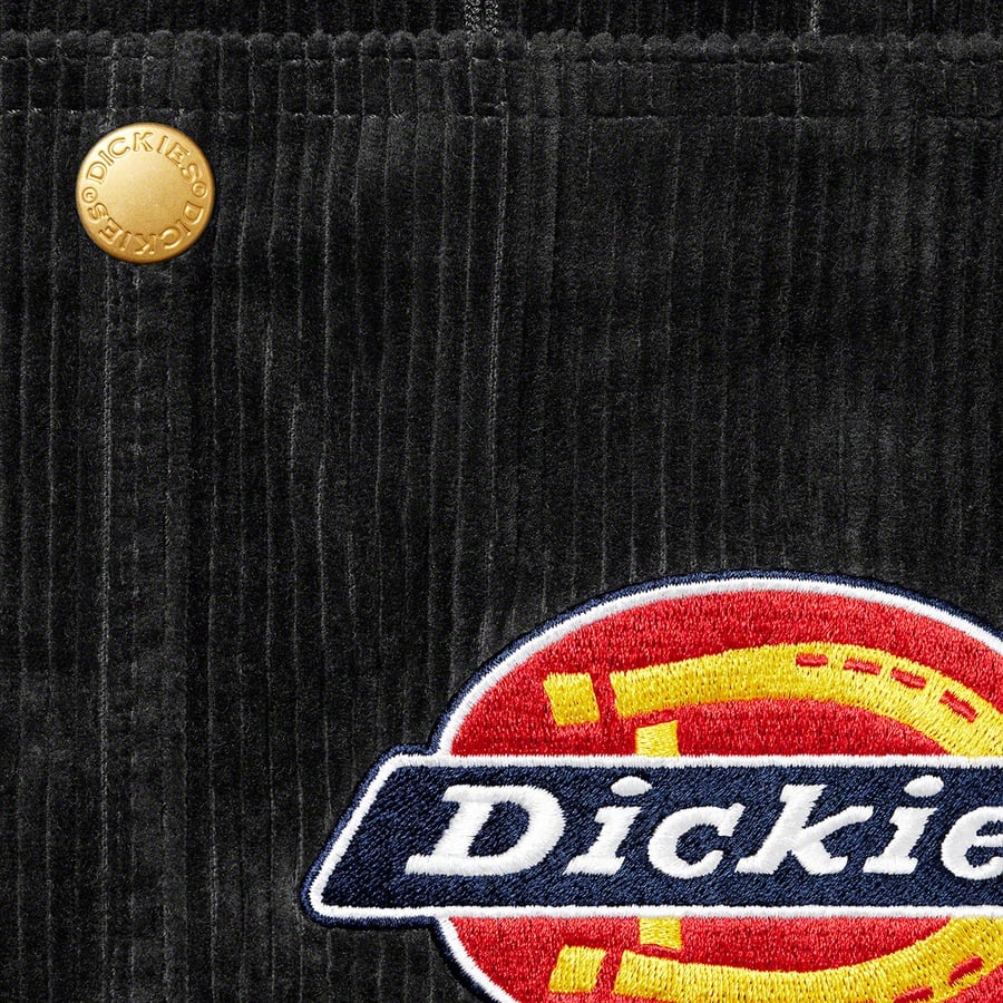 Details on Supreme Dickies Corduroy Overalls Black from fall winter
                                                    2022 (Price is $168)