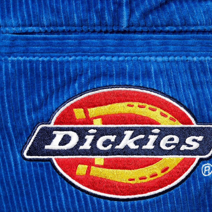 Details on Supreme Dickies Double Knee Corduroy Work Pant Royal from fall winter
                                                    2022 (Price is $138)