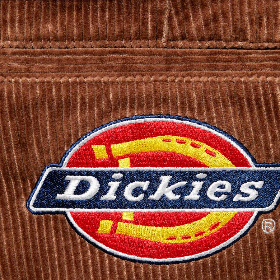 Details on Supreme Dickies Double Knee Corduroy Work Pant Brown from fall winter
                                                    2022 (Price is $138)