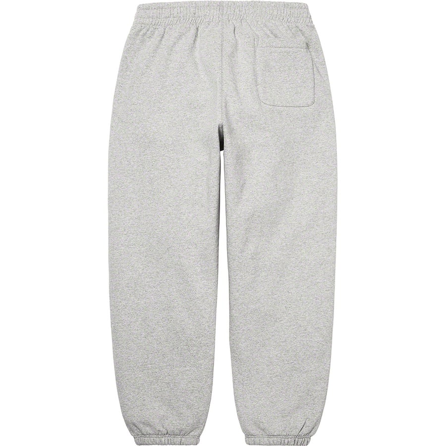 Details on Satin Appliqué Sweatpant Heather Grey from fall winter
                                                    2022 (Price is $148)