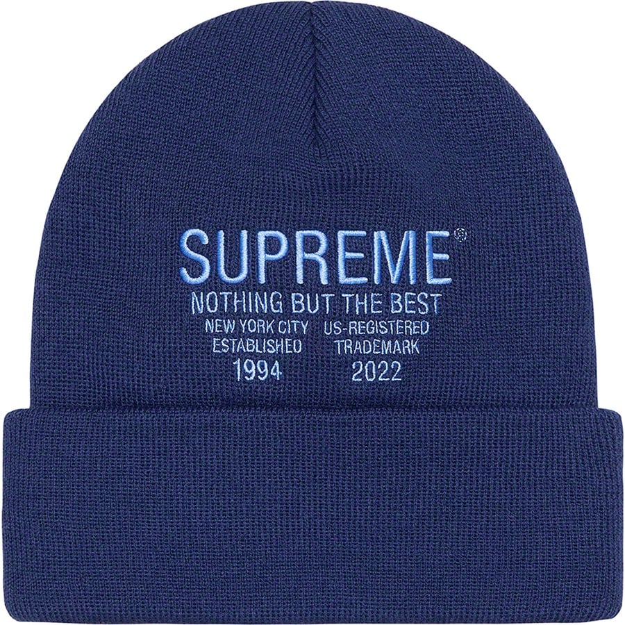 Details on Nothing But Beanie Navy from fall winter
                                                    2022 (Price is $38)
