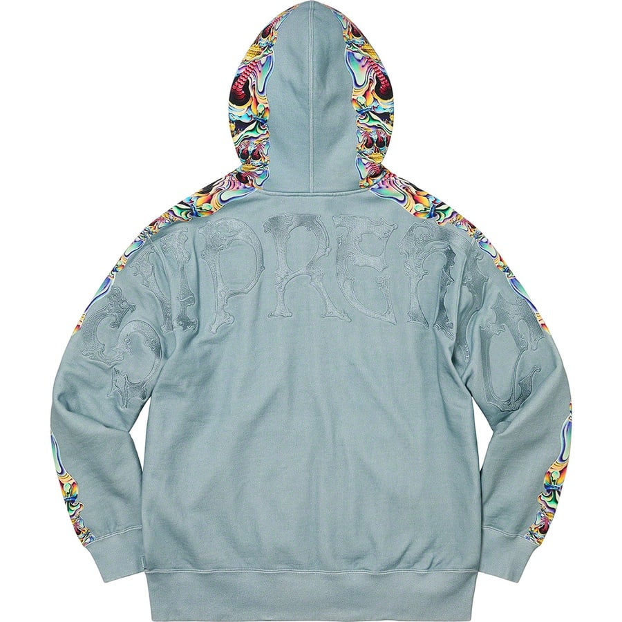 Details on Skulls Zip Up Hooded Sweatshirt Light Slate from fall winter
                                                    2022 (Price is $188)