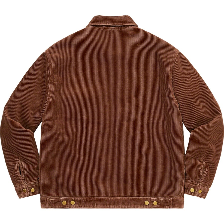 Details on Supreme Dickies Corduroy Work Jacket Brown from fall winter
                                                    2022 (Price is $168)