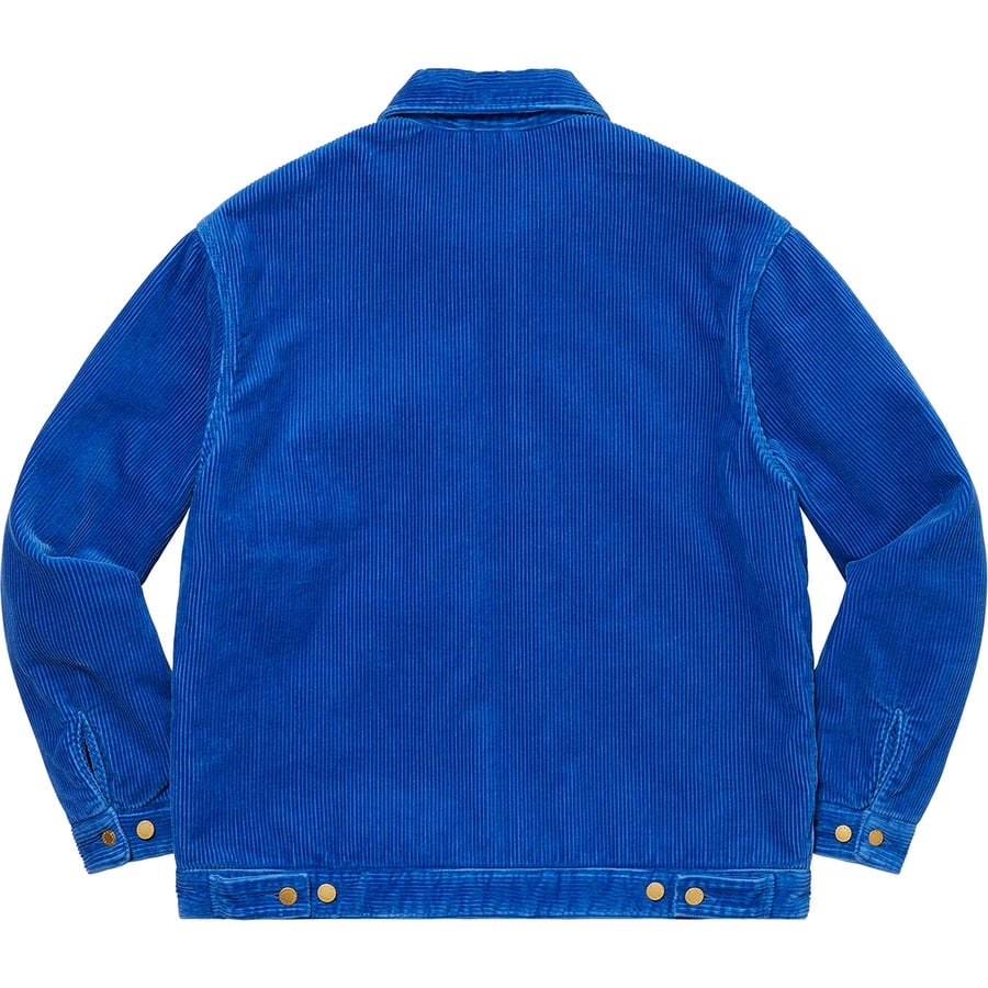 Details on Supreme Dickies Corduroy Work Jacket Royal from fall winter
                                                    2022 (Price is $168)