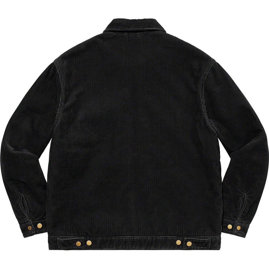 Details on Supreme Dickies Corduroy Work Jacket Black from fall winter
                                                    2022 (Price is $168)