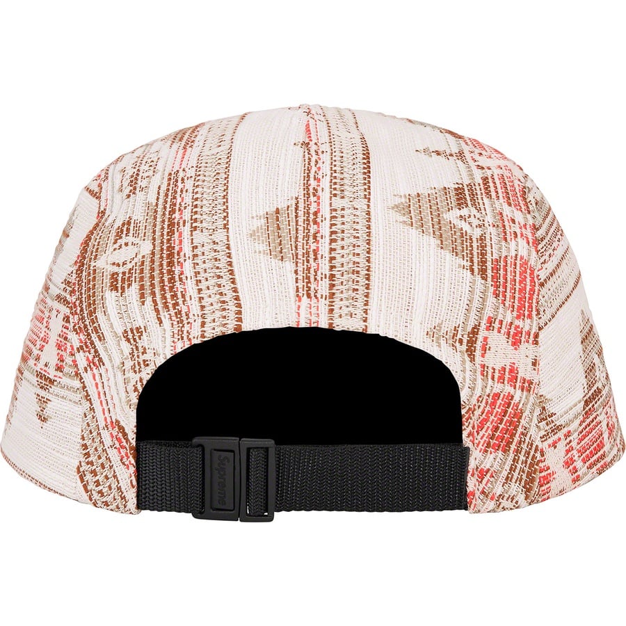 Details on Woven Pattern Camp Cap Tan from fall winter 2022 (Price is $54)