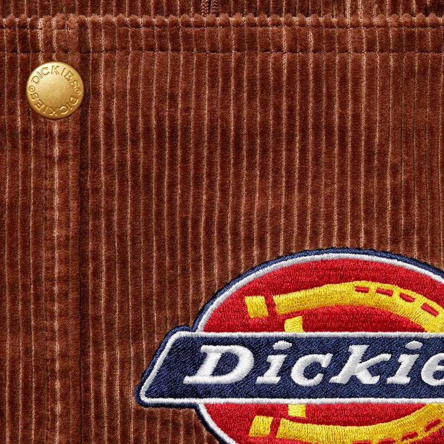 Details on Supreme Dickies Corduroy Overalls Brown from fall winter
                                                    2022 (Price is $168)