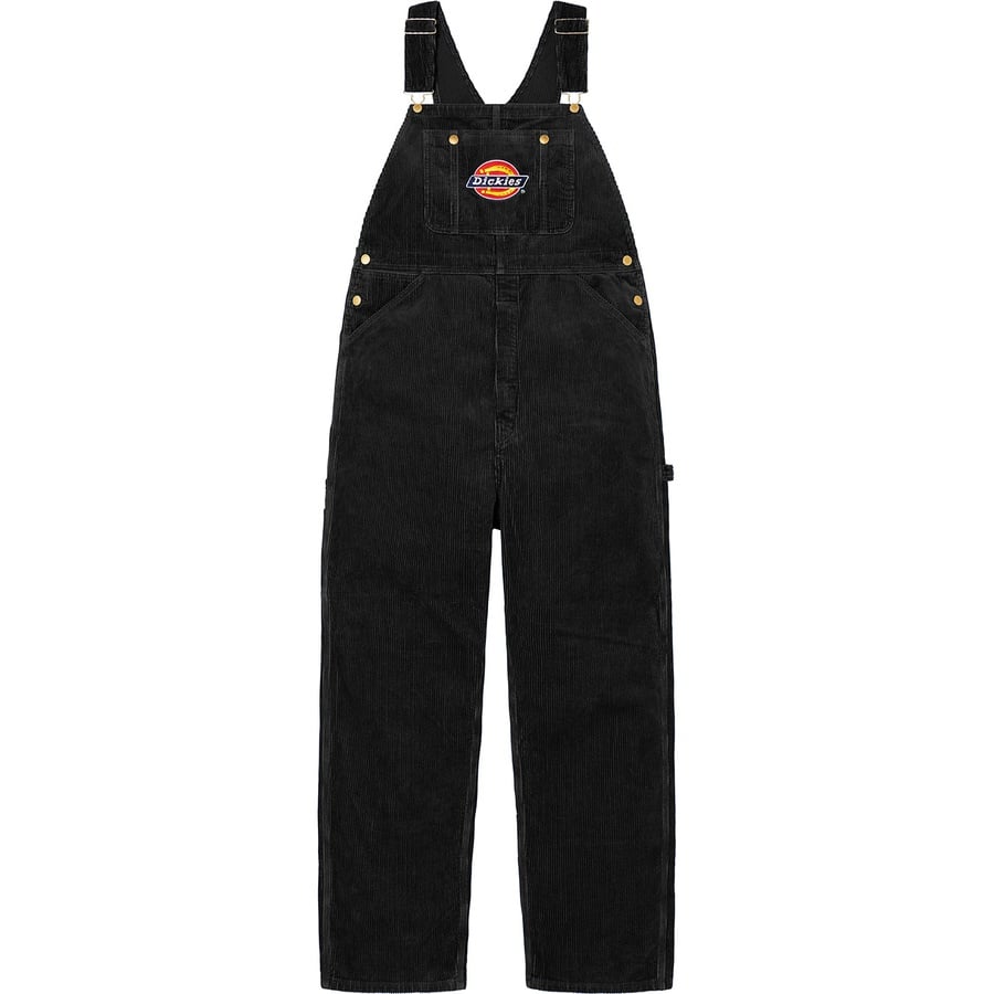 Details on Supreme Dickies Corduroy Overalls Black from fall winter
                                                    2022 (Price is $168)