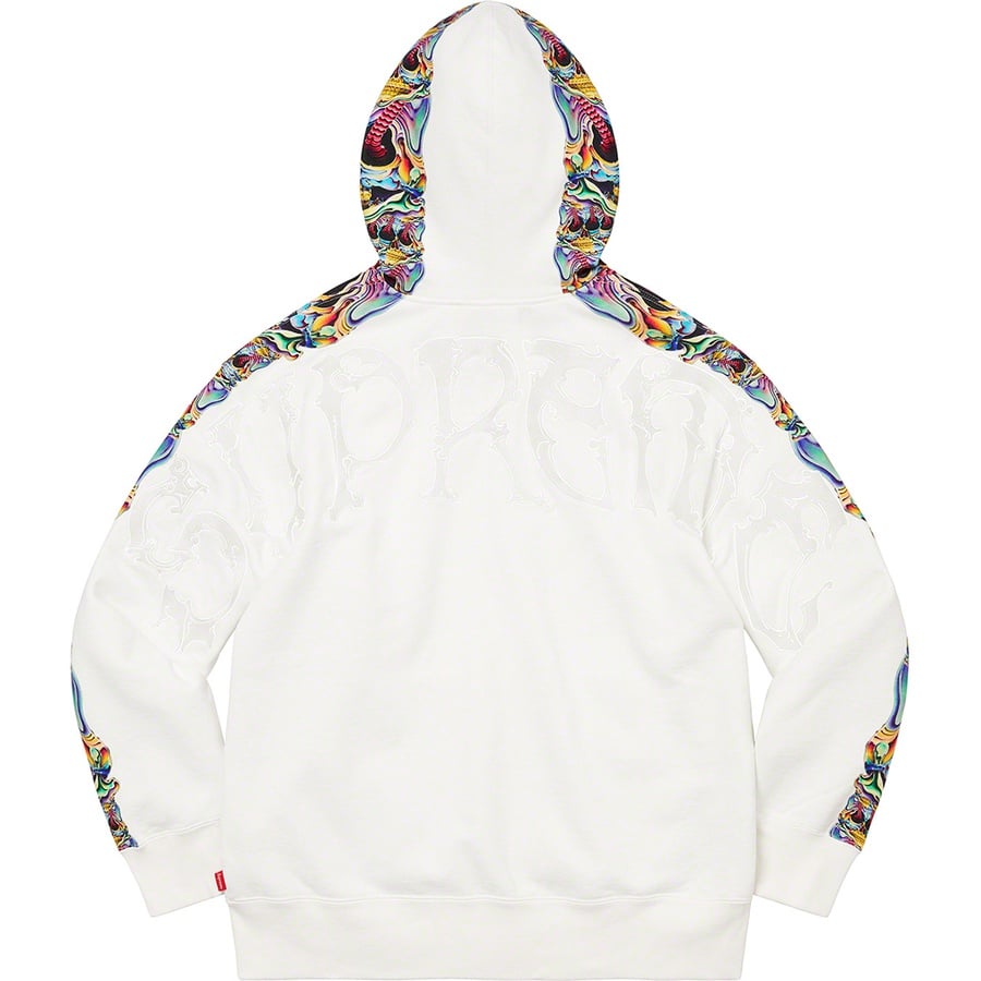 Details on Skulls Zip Up Hooded Sweatshirt White from fall winter
                                                    2022 (Price is $188)