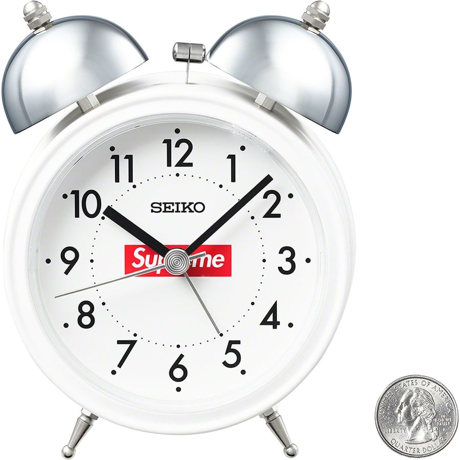 Details on Supreme Seiko Alarm Clock White from fall winter
                                                    2022 (Price is $54)