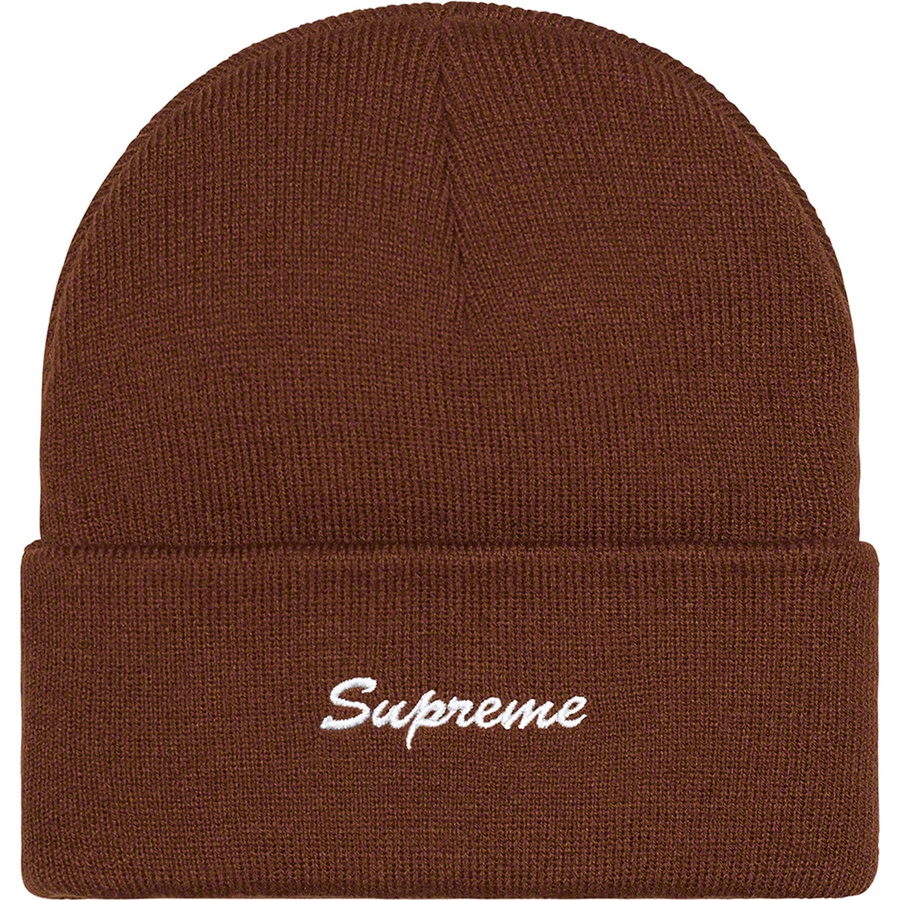 Details on Supreme Dickies Beanie Brown from fall winter
                                                    2022 (Price is $38)