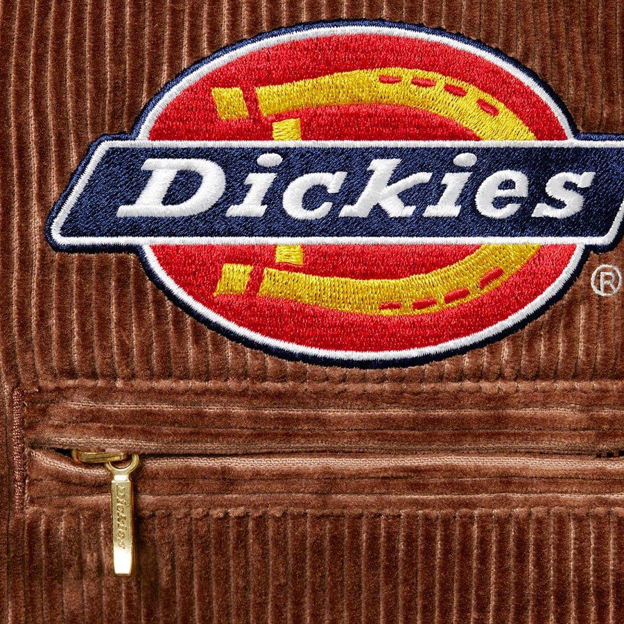 Details on Supreme Dickies Corduroy Work Jacket Brown from fall winter 2022 (Price is $168)