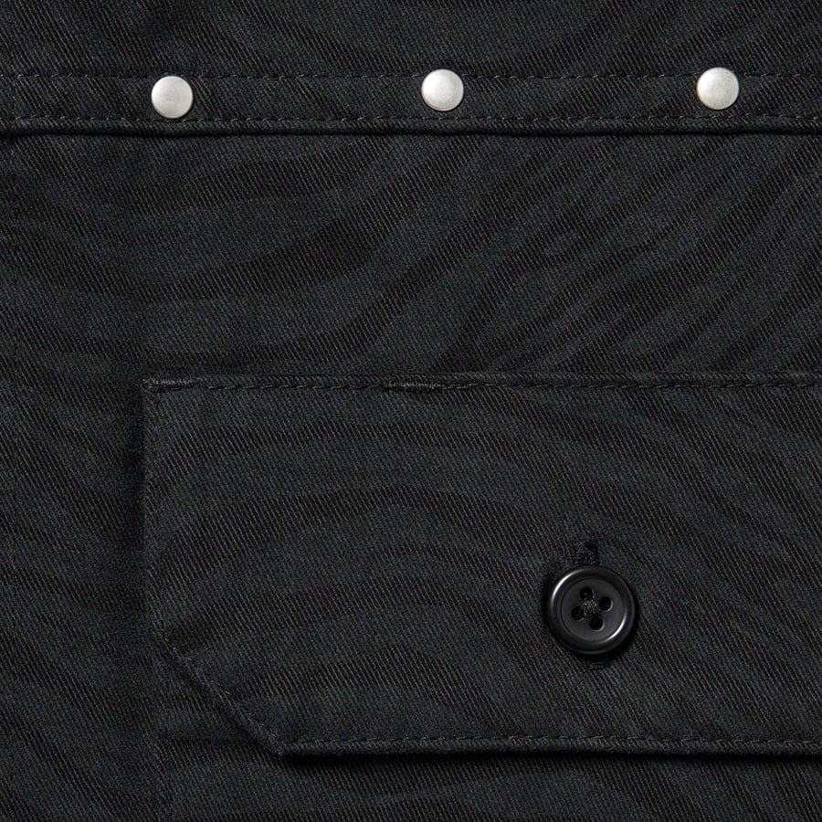 Details on Studded Work Shirt Black from fall winter 2022 (Price is $138)