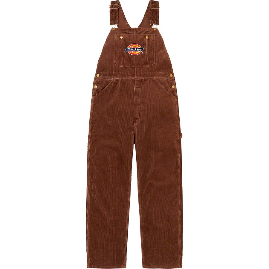 Details on Supreme Dickies Corduroy Overalls Brown from fall winter
                                                    2022 (Price is $168)